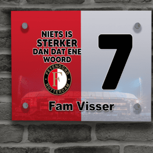 Feyenoord Naambordje 7