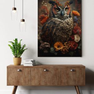 Owl with Flowers